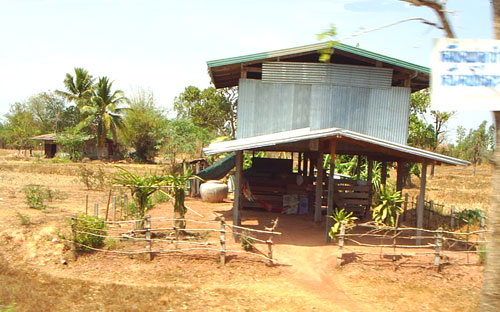Schlichtes Bauernhaus im Isaan.