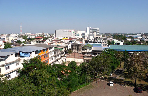 Blick auf die Provinzhauptstadt Udon Thani.
