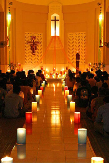 einzig verbliebende Kapelle in Phom Penh 2009
