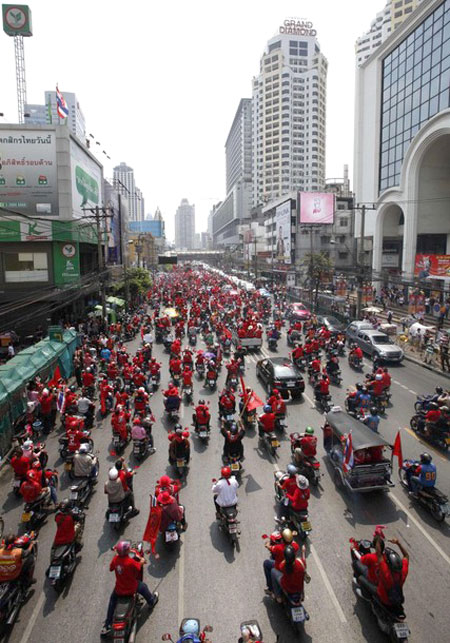 Protest-Konvoi in Bangkok