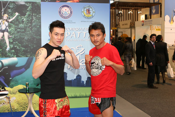 Muay Thai Boxer auf der ITB 2012 in Berlin