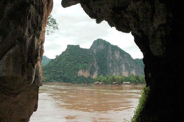 Der Fluss Mekong in herrlicher Landschaft