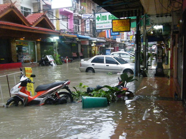 Hochwasser in Pattaya
