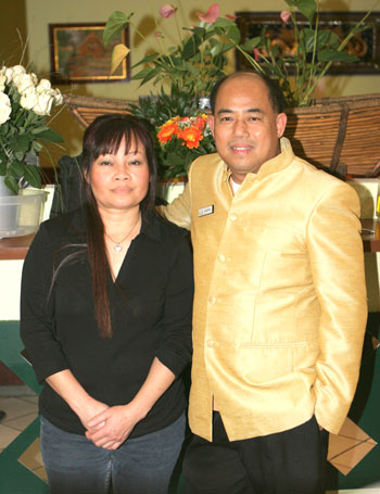 Die Betreiber des Bai Tong Restaurants in Berlin 2009.